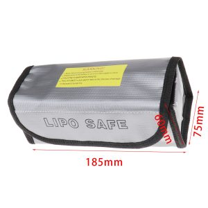 SING F LTD Rc Lipo Battery Explosion-Proof Safety Protection Bag Safe Guard Charge Fireproof Sack Holder, 185 75 60Mm