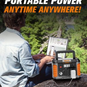 BALDR Portable Power Station, 500W Output, 288Wh Capacity, AC Outlet, USB Ports, Solar Charging Generator for Home Camping Emergency Use.…