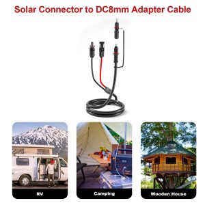 ACCESECO Solar Extension Cable with PV Female and Male connectors, 20ft 14AWG Solar Panel Wire Adapter for Home, Boat and RV Solar Panels