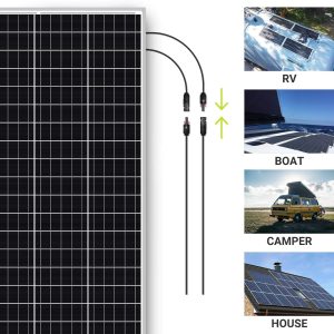 Newpowa Solar Panel Connectors Solar Extension Cable with Male/Female Weatherproof for PV Outdoor Use, 10FT