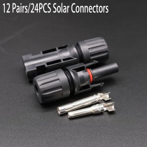 mznowsea 12 PCS Solar Connectors IP67 Waterproof 1000V 30A Male & Female Solar Panel Cable Connectors (12AWG-10AWG)