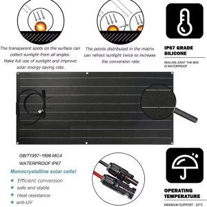 1200 Watt Solar Panel Kit, with 40A Charge Controller 2 × 600 Watt Flexible Monocrystalline Solar Panel for 12-24V Battery Charging Car Battery Camper RV Yacht Battery Boat