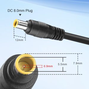 PAEKQ 14AWG Car Cigarette Lighter to DC DC7909 Male Connector Adapter Cable 12V/24V DC 8mm Car Charger Power Supply Cord with 15A Fuse Use for Car Trucks RVs to Solar Generator 6FT