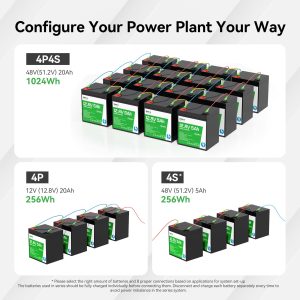 SIEKON 12V 5Ah Lithium LiFePO4 Deep Cycle Battery, 4000+Cycles Bulit-in 5A BMS for Solar/Wind Power, Marine, Fish Finder, RV, Camping, Home Alarm System, Speakers