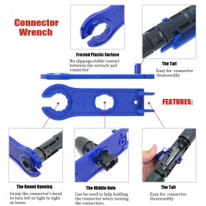 Hilitchi Solar Crimping Tools Kit, Solar Crimper for 2.5/4.0/6.0mm² Solar Panel PV Cable with Wire Cable Cutter, Stripper, Spanner and Connectors