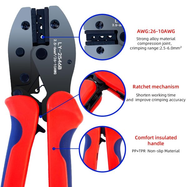 Solar Crimping Tool Kit with Bag, 20 Pairs of Solar Connectors, 1PCS Solar Crimper, 2PCS Spanner Wrenches, Solar Connector Kit for Solar Panel Cable