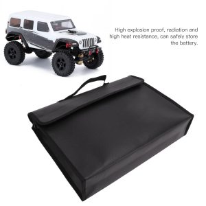 Lithium Battery Carrying Bag, Shoulder Strap Design Battery Fireproof Safe Bag Radiation for RC Car Model