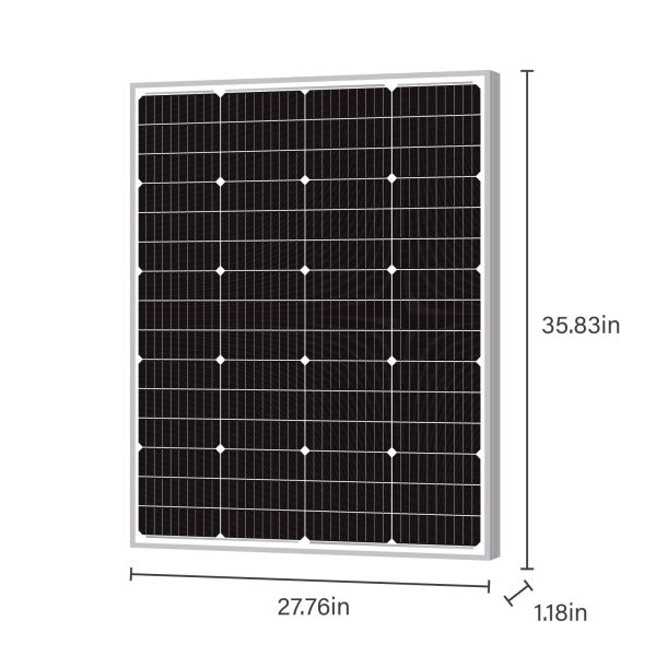 Newpowa 9BB 120W 24V Solar Panel High-Efficiency Monocrystalline 24V PV Module Designed for 24V Off Grid System, Charge Your 24V Battery of RV, Boat, Camper, Trailer, Gate Opener