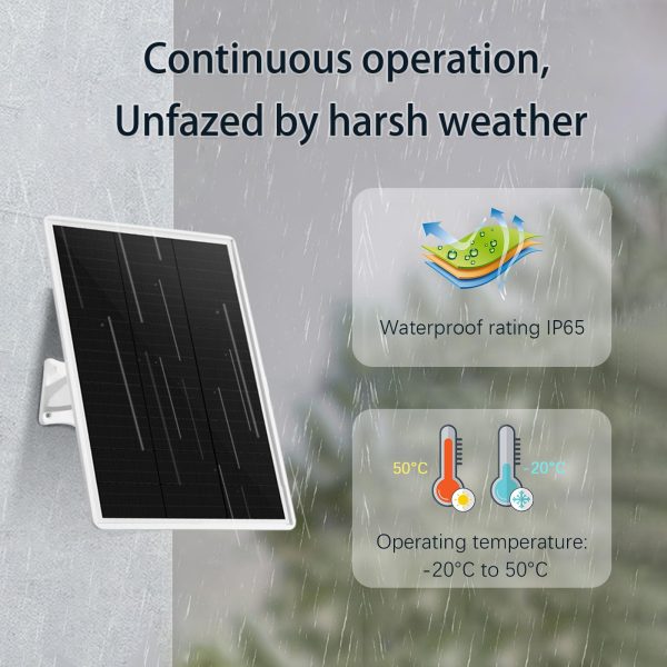 Solar Panel for Trail Camera,Game Camera Security Cameras,Built-in Rechargeable 20000mAh Battery,DC 5.5x2.1mm with MultiInterfaces, MultiUsage Suitable,DC 5V Output IP66 Waterproof, 10ft Long Cable