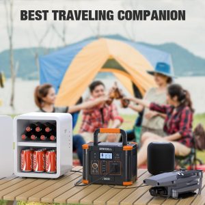 Portable Power Station 300W (Peak 600W), GRECELL 288Wh Solar Generator with 60W USB-C PD Output, 110V Pure Sine Wave AC Outlet Backup Lithium Battery for Outdoors Camping Travel Hunting Home Blackout