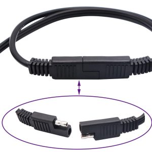 AAOTOKK DC to SAE Connectors Cable SAE Plug to DC 5.5mm x 2.1mm Female Adapters Cables for RV Solar Panel Solar Battery Panels Connect Cables(30cm/12inch)