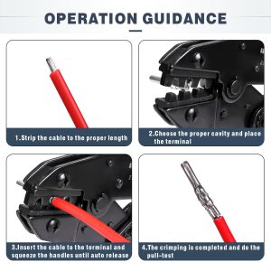 WEKESIGO Solar PV Connector Crimping Tools Solar crimper for AWG14-10 (2.5/4/6mm²) Solar Panel PV Cable solar connectors HS-2546B