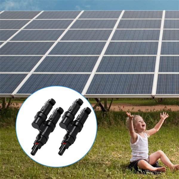 LAOJU Solar Panel Connector Branch Connectors Cable Splitter 1 Pair Y Type Solar Cable Connectors Kit for Solar Panels Parallel Connection