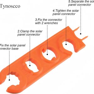 Tynoscco Solar Connector Wrench MC4 Disconnect Tool Cable Wire Assembly Assembly and Disassembly MC4 Tool for Solar Panel Cable PV System Wire,Solar Spanner Wrench Disconnect Tool 3Pack