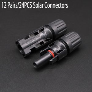 mznowsea 12 PCS Solar Connectors IP67 Waterproof 1000V 30A Male & Female Solar Panel Cable Connectors (12AWG-10AWG)