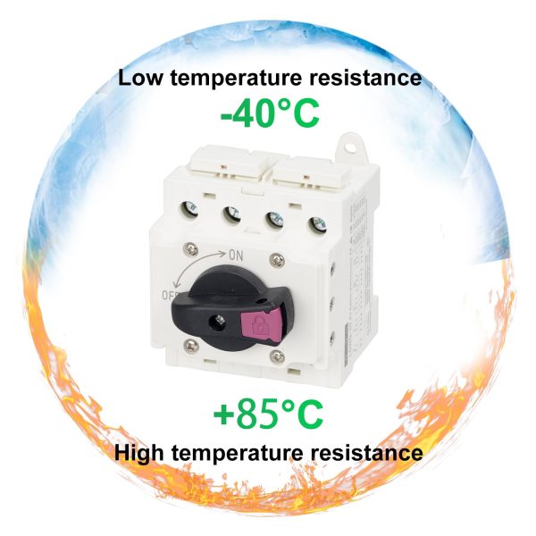 CNLonQcom Solar Isolator Disconnect Switch 32Amps DC 1200V breaker for Solar Power PV System Combiner Box Accessory (DIN Rail Mount, Lockable)