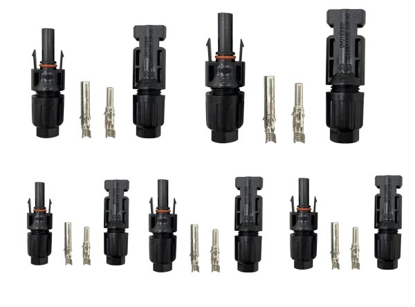 Tynoscco MC4 Connector Solar Panel Connector IP67 Waterproof Solar Panel Cable Connectors for Cable 2.5/4/6mm² 30A 1000V Male/Female 5Pack