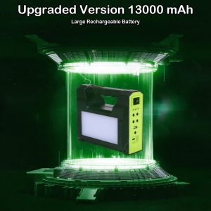 Solar Generator with Solar Panels,13000mAh Portable Power Station,Solar Powered Generator for Camping,Portable Generator with LED Flashlight for Home Use,Outdoors,Hunting,Emergency