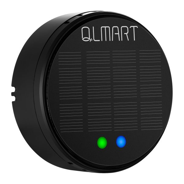 QLMART Vehicle Solar Air Purifier - Advanced Car Odor Eliminator with Negative Ion & Ozone, USB/Solar Powered, Auto Activation for Smoke, Pets, and Food Smells (Shadow Matte)