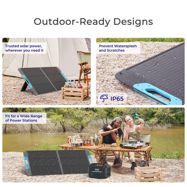 Renogy E.Flex-CORE 100W Portable Solar Panel, IP65 Waterproof Solar Charger for Camping, Fishing, Outdoor and RV