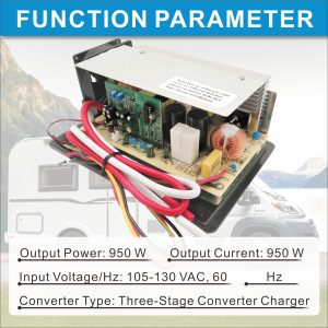 WF-8955-MBA 55 Amp Converter，Compatible with WF-8955 & WF-8900 series, Parallax 7145 and 7155 Power Center for RV Lead-acid battery.