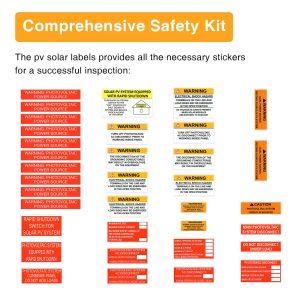 Shuisen 35 Pcs PV Solar Labels,Electrical Panel Stickers,Photovoltaic Safety Power Source Caution Labels Meet The NEC 2020,2017 Standards for Most Residential & Commercial Photovoltaic Solar Projects