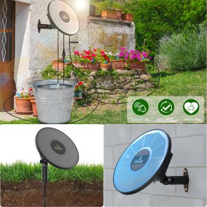 CIRYASR Solar Drip Irrigation System, Automatic Watering System with 2200mAh Battery and 6 Timer Modes for Potted Plants Drip Irrigation Kit for Balconies, Green House, Garden, Balcony