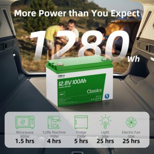 SIEKON 12V 100Ah LiFePO4 Battery, Built-in 100A BMS with Low-Temp Protection, Group 31 Deep Cycle Lithium Battery, Up to 15000 Cycles, Perfect for Trolling Motor, RV, Solar Power, Off-Grid, Marine