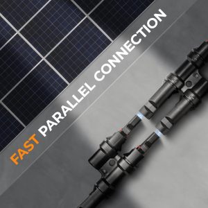 Pjerjzn Solar Panel Connector 2 to 1 Solar Y Branch Solar Panel Splitter 2 Way 1000V FMM+MFF Y Branch Solar Panel Parallel Connectors for Parallel Connection Between Solar Panels (1 Pair 2 to 1)