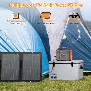 Portable Power Station 300W Solar Generator 280Wh (without Solar Panel), 110V Portable Power Bank with AC Outlet Pure Sine Wave, DC, USB QC3.0, External Lithium Battery Pack for Camping RV Home Use