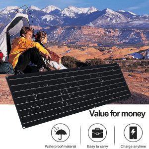 1200 Watt Solar Panel Kit, with 40A Charge Controller 2 × 600 Watt Flexible Monocrystalline Solar Panel for 12-24V Battery Charging Car Battery Camper RV Yacht Battery Boat