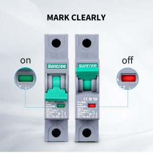 Renogy Suntree 63 Amp Single-Pole DC Circuit Breaker for Off-Grid Solar System, PV Combiner Box, Breaker Box