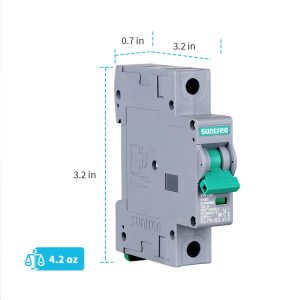 Renogy Suntree 63 Amp Single-Pole DC Circuit Breaker for Off-Grid Solar System, PV Combiner Box, Breaker Box