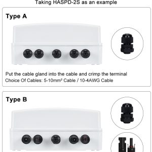 DIHOOL Solar Panel Disconnect Switch Box 40 Amp DC Circuit Breaker Box, 1000V PV Combiner Box for RV