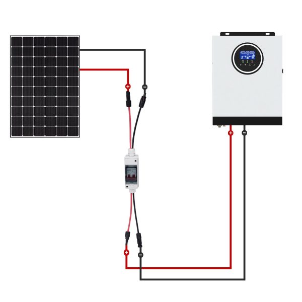 CNLonQcom 40 Amp Solar Disconnect Switch DC500V, Circuit Breaker with IP65 Waterproof Combiner Box