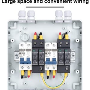 DIHOOL Solar Disconnect Switch 2 in 2 out 40 Amp DC500V, PV Combiner Box