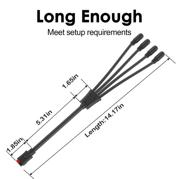 JYFT DC8mm/DC7909 to High Power Port Anderson 4X Combiner Cable for Four Solar Panel to RV Automotive Marine Portable Power Station