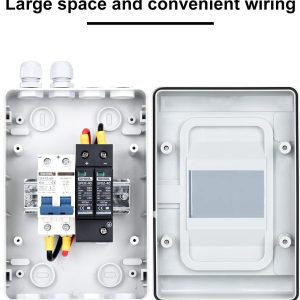 DIHOOL Solar Panel Disconnect Switch, RV Breaker Box, 40 Amp DC1000V PV Combiner Box IP65