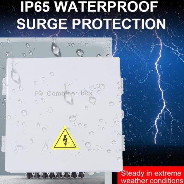 PV Combiner Box, 8 String Solar Combiner Box, DC Circuit Breaker and 10A Rated , for On Off Grid Solar Panel System