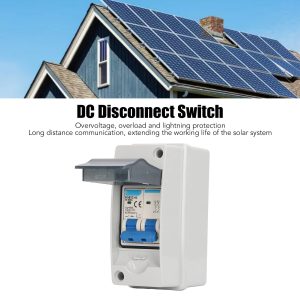 63A 1000V PV Solar DC Disconnect Switch IP65 Waterproof Photovoltaic Isolator DC Miniature Circuit Breaker Combiner Box Overvoltage for Households RVs Outdoor Use