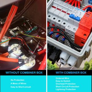 LiuTaoWMX Solar Combiner Box, PV Combiner Box with Circuit Breaker (4 String Combiner Box)