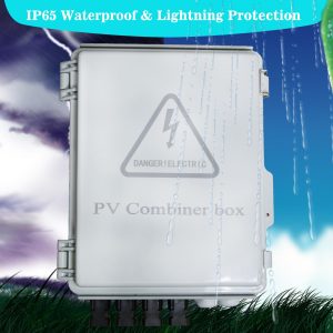 LiuTaoWMX Solar Combiner Box, PV Combiner Box with Circuit Breaker (4 String Combiner Box)