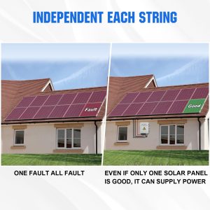 ECO-WORTHY 4 String PV Combiner Box with Lightning Arreste, 10A Rated Current Fuse and Circuit Breakers for On/Off Grid Solar Panel System