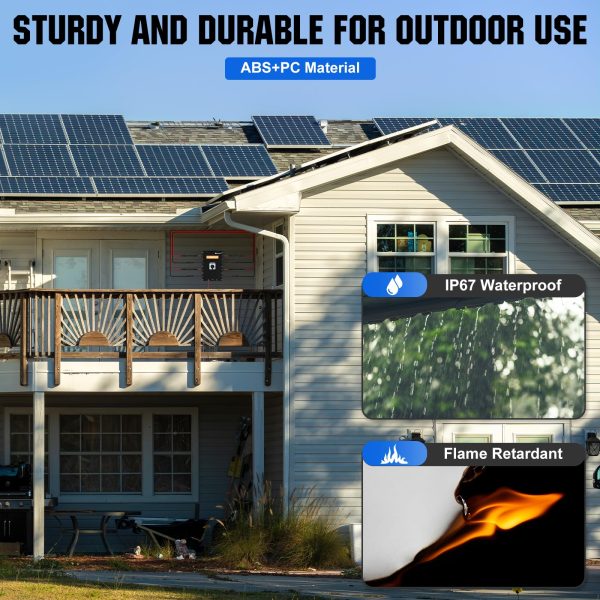 ECO-WORTHY Solar Combiner Box, 4 String PV Combiner Box with 20A in-line Fuse IP67 for On/Off Grid Solar Panel Systems RV(Maximum Support for 1600W Systems)